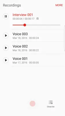 Samsung Voice Recorder android App screenshot 0